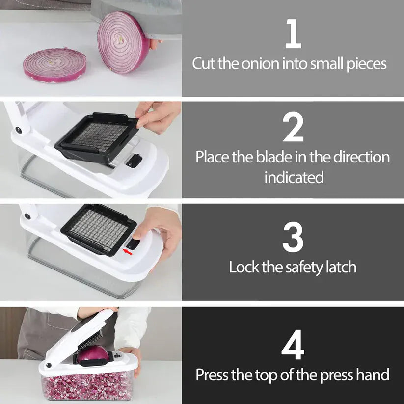 Zelviros™ Premium Vegetable Chopper & Dicer with Multi-Blade System