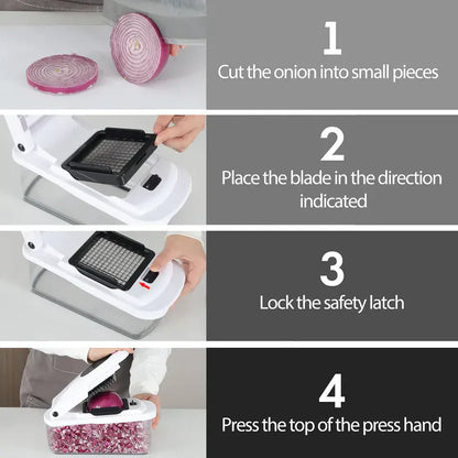 Zelviros™ Premium Vegetable Chopper & Dicer with Multi-Blade System