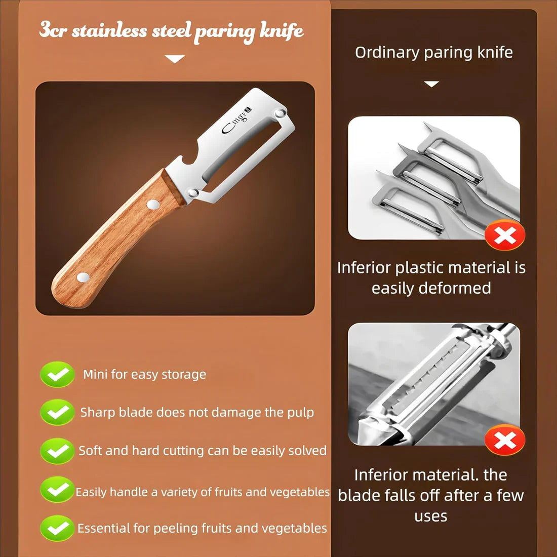 Zelviros™ Premium Stainless Steel Vegetable Peeler Pro