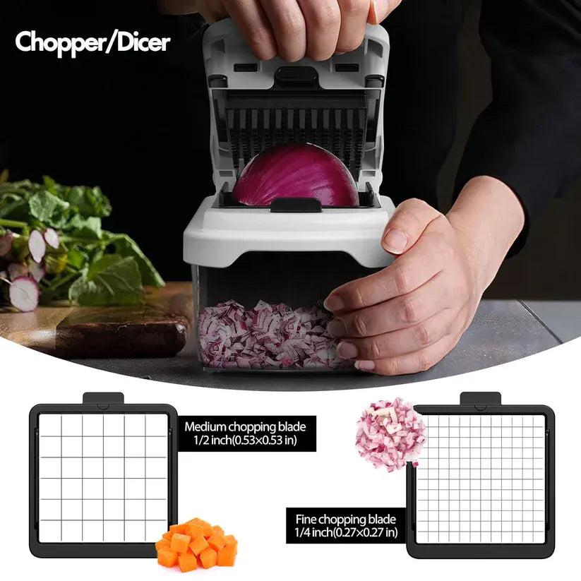 Zelviros™ Premium Vegetable Chopper & Dicer with Multi-Blade System